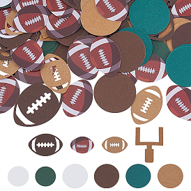 3пакеты 3 стили бумажных конфетти для регби и круглых конфетти, для праздничных украшений