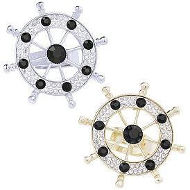 2 шт. 2 цветные зажимы для галстука со стразами из сплава, платиной и золотом