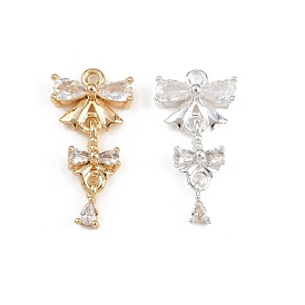 Латунные микро проложить кубического циркония подвески, бантом