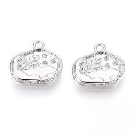 Латунные микропаве прозрачные кубические циркониевые подвески, без кадмия, без никеля и без свинца, гора