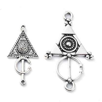 Tibetan Style Alloy Pendant, Lead Free & Cadmium Free, Triangle