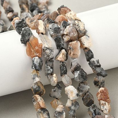 Необработанные грубые натуральные африканские черные опаловые бусины нити, самородки