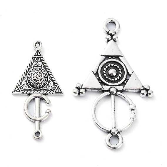Tibetan Style Alloy Pendant, Lead Free & Cadmium Free, Triangle