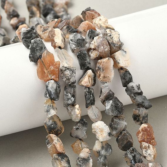 Необработанные грубые натуральные африканские черные опаловые бусины нити, самородки