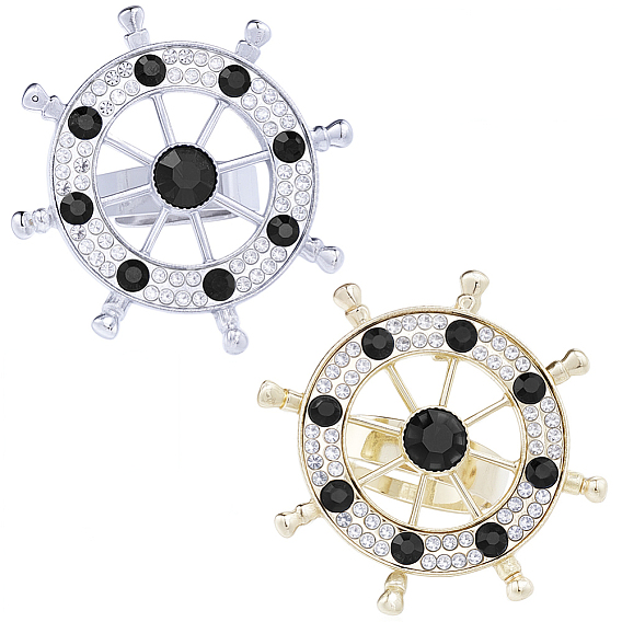 2 шт. 2 цветные зажимы для галстука со стразами из сплава, платиной и золотом