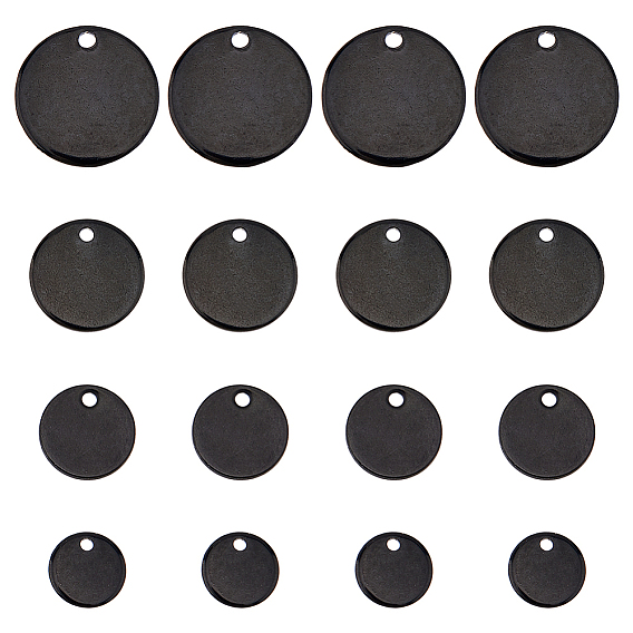 60 шт 3 стиль 304 подвески из нержавеющей стали, штамповка заготовок тегов, плоско-круглые