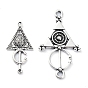 Tibetan Style Alloy Pendant, Lead Free & Cadmium Free, Triangle