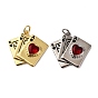 Латунные микро проложить кубического циркония подвески, игральные карты, с целью перехода в кольце, долговечный, без кадмия и без свинца, стойки покрытие