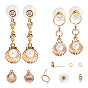 DIY Earring Making, with Brass Cubic Zirconia Ear Stud Components, Earring Ear Nuts Earrings Backs and Linking Rings