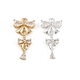 Латунные микро проложить кубического циркония подвески, бантом