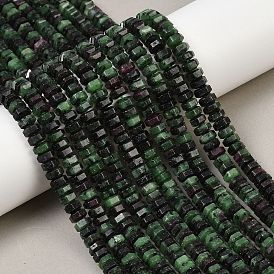 Натуральный рубин в цоизита бусин пряди, граненые, шестиугольник