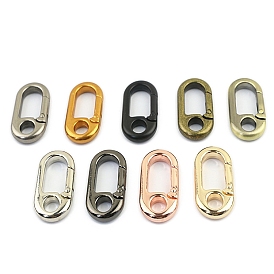 Alloy Spring Ring Clasps, Oval