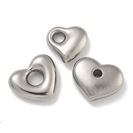 304 Stainless Steel Charms, Heart Charm