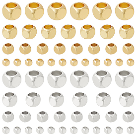 200 шт 8 стили латунные бусины, долговечный, кубические