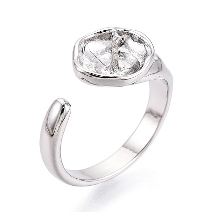 Настройки латунных манжетных колец, за половину пробурено бисера