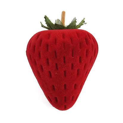 Шкатулки для украшений и колец с клубничным бархатным покрытием