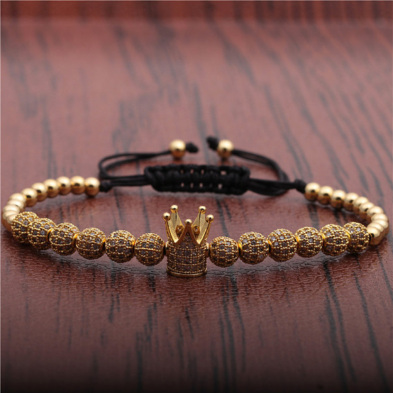 Браслет из медного бриллианта с короной и цирконом для женщин