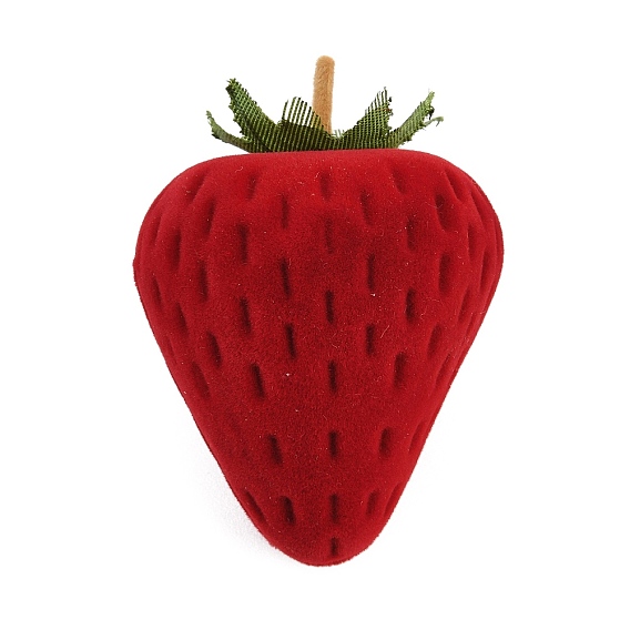 Шкатулки для украшений и колец с клубничным бархатным покрытием