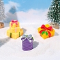 Рождественские украшения для подарочной коробки из смолы, аксессуары для дома микропейзаж, притворяясь опорными украшениями