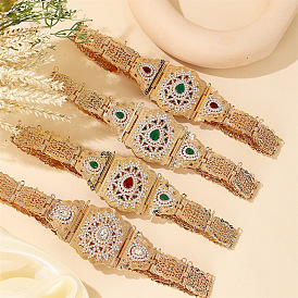 Свадебное платье невесты в марокканском стиле в форме капли, украшенное стразами, цепочки для ремня., золотые