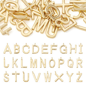 26 шт 26 стили латунные подвески, стойки покрытие, долговечный, без кадмия и без свинца, настоящий 18k позолоченный/платиновый