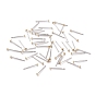 304 Stainless Steel Stud Earring Findings, with Brass Flat Pad Earring Post, Flat Round