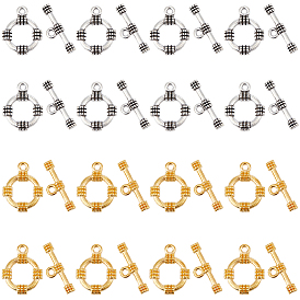 60 шт. 2 цвета, застежки из сплава в тибетском стиле, без свинца и без кадмия, кольцо