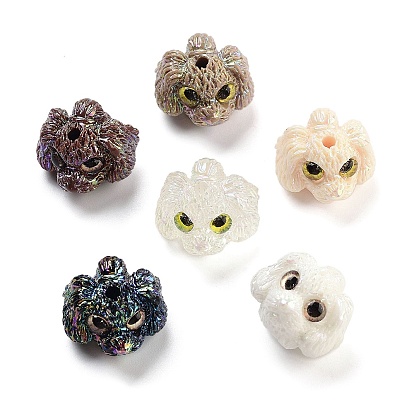 Opaque Resin Beads, Dog Head Beads