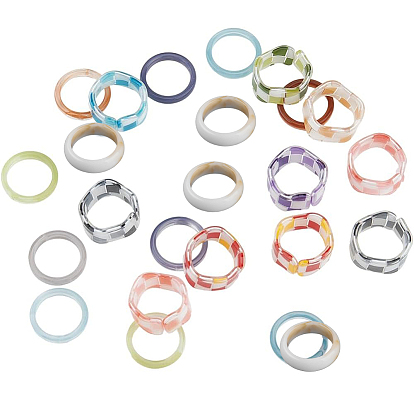 3 Estilos de anillos de resina y acrílico para mujer
