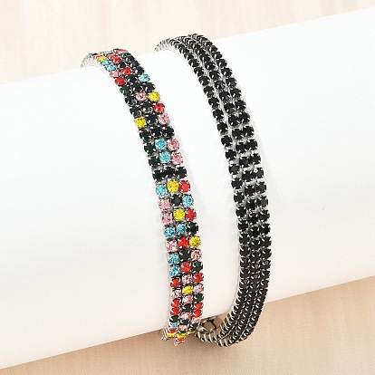 304 браслеты-цепочки из нержавеющей стали со стразами для женщин, квадратный