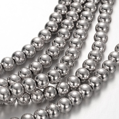 Round Tibetan Style Alloy Beads Strands, Lead Free & Nickel Free & Cadmium Free, 6mm, Hole: 1mm, about 39pcs/Strand