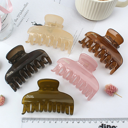 Большая заколка для хвоста, простые аксессуары для волос для взрослых – минимализм, верхний клип.