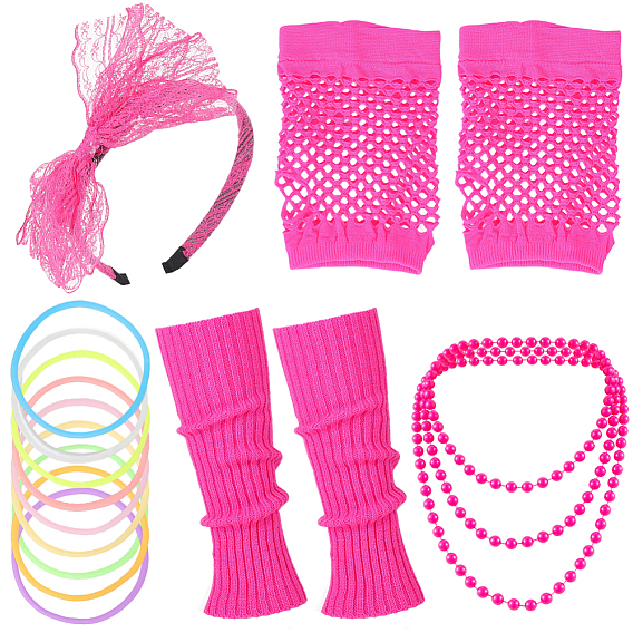 Аксессуары для костюмов на мальчишник, включая резинку, повязка на голову, бисера ожерелья, рукав для ноги, нарукавник