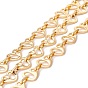 Alloy Heart and Oval Link Chains, Long-Lasting Plated, Unwelded, with Spool