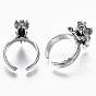 Zinc Alloy Cuff Finger Rings Settings, Open Rings, Loop Ring Base, Cadmium Free & Lead Free, Mouse