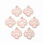 Alloy Pendants, Cadmium Free & Lead Free, with Enamel, Mushroom, Light Gold
