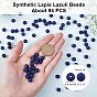 ARRICRAFT Synthetic Lapis Lazuli Beads Strands, Round, Frosted, Dyed