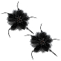 Accessoires décoratifs en plumes, gaze et verre, fleur