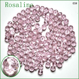 Imitations de perles de cristal autrichien, grade de aaa, facette, rondelle