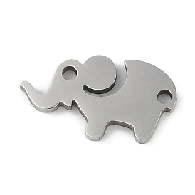 304 Stainless Steel Connector Charms, Elephant Links