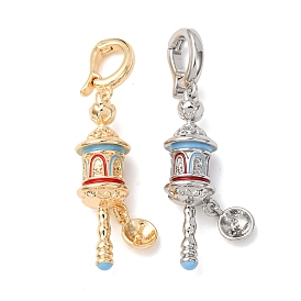 Латунь с эмалированными дужками, погремушка, за половину пробурено бисера, стойки покрытие, долговечный