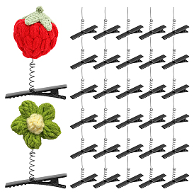 100Pcs Iron Alligator Hair Clip Findings, with Spring