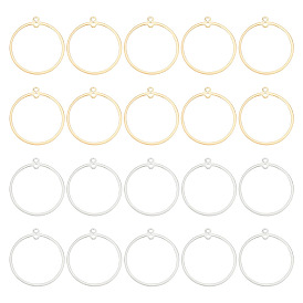 20шт 2 цвета латунные соединительные подвески, кольцевые звенья