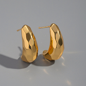 Серьги-гвоздики из нержавеющей стали в виде капель