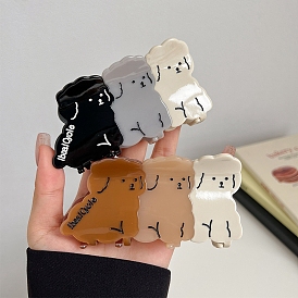 Cellulose Acetate Claw Hair Clips, Dog