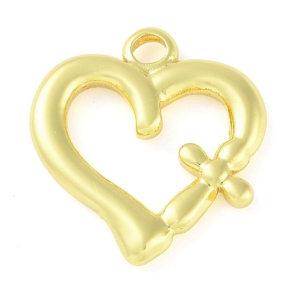 304 подвески из нержавеющей стали, сердце с крестиком