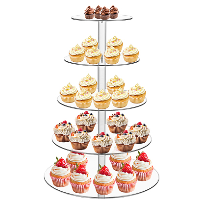 Акриловая подставка для кексов, 5 – Круглая многоярусная подставка для десертов на день рождения