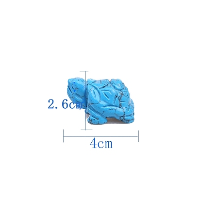 Natural & Synthetic Gemstone Turtle Figurines, for Home Office Desktop Feng Shui Ornament