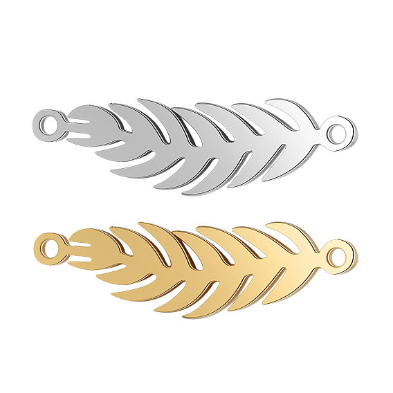 201 Stainless Steel Links Connectors, Feather