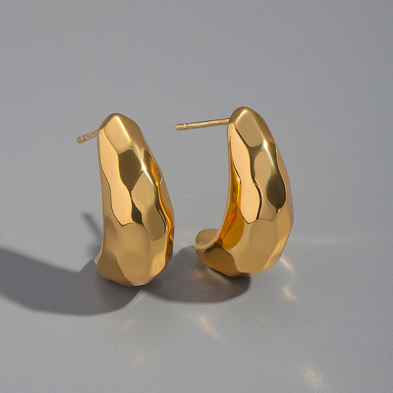 Серьги-гвоздики из нержавеющей стали в виде капель